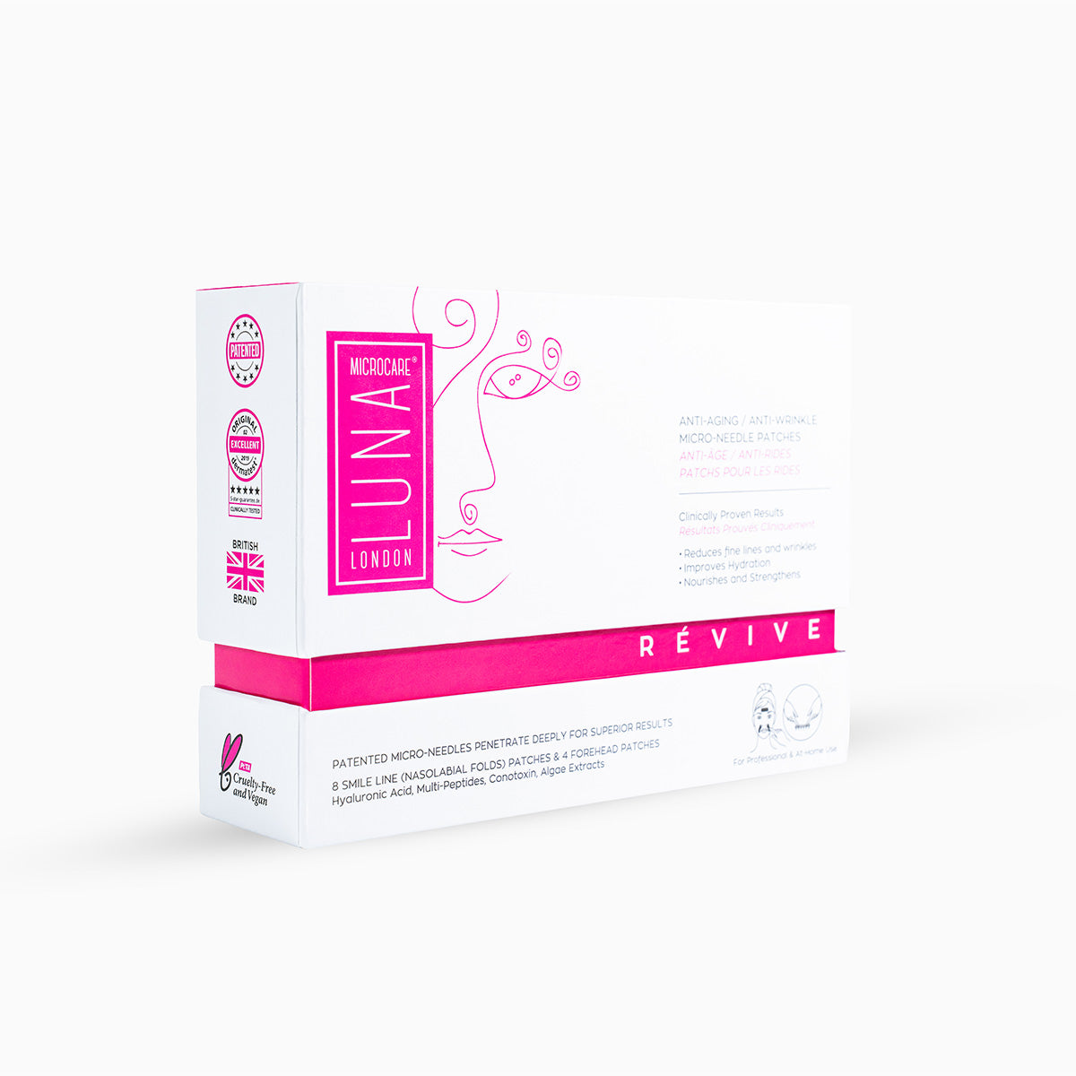 Microneedle Overnight Smile Line & Forehead Wrinkle Patches