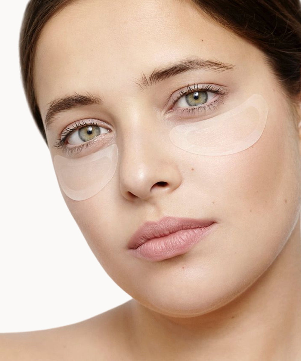 Eternal eye mask applied on woman's face